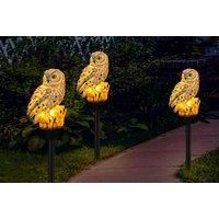 Owl Solar Powered Lawn Lamp - 2 Colour Options - White