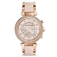 Michael Kors Parker Ladies Daimond Accent Chrono Dial Watch MK5896