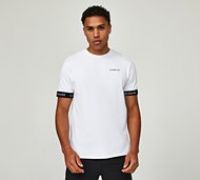 Closure London Branded Cuff T-Shirt - White - Size S