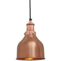 Brooklyn Cone Pendant, 7 Inch, Copper, Copper Holder