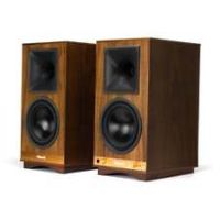 Manufacturer Refurbished - Klipsch The Sixes Powered Bookshelf Speakers - Walnut