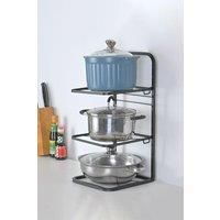 Kitchen Pot Pan Organizer Rack Adjustable Cookware Holder Stand