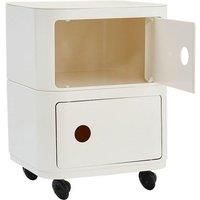 Square Multi-Tiered Plastic Storage Drawer Unit with Wheels