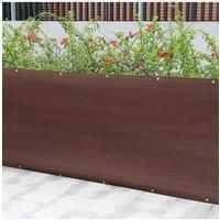 2X25M Brown Fabric Privacy Screen