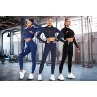 3-Piece Workout Set Or Crop Top - 3 Colours! - Black