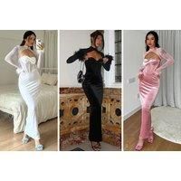 Chic Mesh Party Dress For Women In 4 Sizes And 5 Colours - White