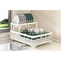 2 Tier Dish Drainer Rack- 2 Colours - Black