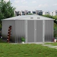 Gardensanctuary 12 X 10.4 Ft Heavy-duty Shelving Metal Storage Shed