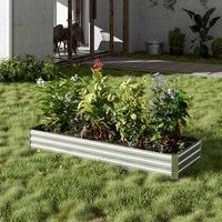 Gardensanctuary 240X30Cm Outdoor Rectangular Metal Raised Garden Bed