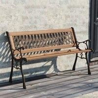 Gardensanctuary Outdoor Garden Metal Wood Bench