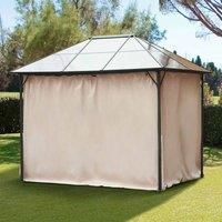 Gardensanctuary Cream Waterproof Polyester Canopy Sunwall Sidewall