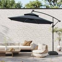 Gardensanctuary 3M Double-top Cantilever Paraso With Patio Umbrella Stand