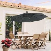 Gardensanctuary 3M Cantilever Parasol With Garden Sanctuary Concrete-filled Patio Umbrella Stand