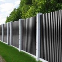 GardenSanctuary Garden Sanctuary Set Of 12 Steel Black Corrugated Panels