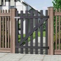 GardenSanctuary Garden Sanctuary 120 H Garden Wood Grey Fence Gate With Latch