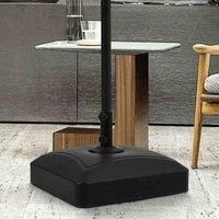 GardenSanctuary Garden Sanctuary Black Patio Fillable Umbrella Stand With Wheels