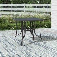 GardenSanctuary Garden Sanctuary Square Metal Garden Coffee Table With Parasol Hole