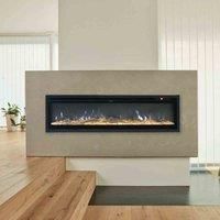 GardenSanctuary Garden Sanctuary 50 Inch 1500W Recessed Electric Fireplace With Remote Control - Black