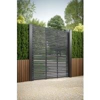 180cm W x 180cm H Wooden Outdoor Garden Slatted Fence Panel