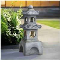 Outdoor Solar Powered Pagoda Water Fountain