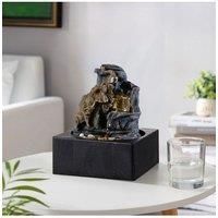 Indoor Tabletop Water Fountain Rockery & Elephant Decor