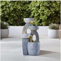 Solar-Powered 4-Tier Water Fountain Outdoor Decor