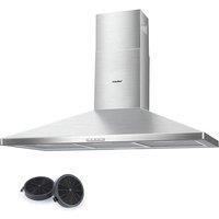 90cm Chimney Cooker Hood Class A+ Extractor with Carbon Filters