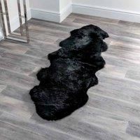 Native Natural Double Black Sheepskin Rug