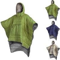 Outdoor Wearable Hooded Cloak - Green, Navy Or Khaki