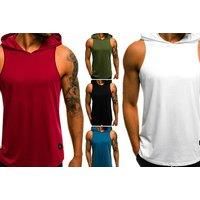 Sleeveless Workout Hoodie - 5 Sizes & 7 Colours! - Blue