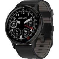 GARMIN Venu 3 - Slate with Black Leather Band, Black