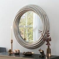 Yearn Mirrors Yearn Large Round Champagne Swirl Mirror