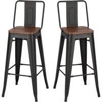 Metal And Wooden High Bar Stools - 2 Options