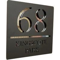 Personalised Square Laser Cut House Number Plaque - 9 Custom Colours!