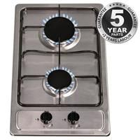 SIA SSG301SS 30cm Compact Domino Gas Hob In Stainless Steel With LPG Kit