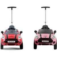 Kids' Mini Cooper Push Car With Parental Handle - Red Or Pink