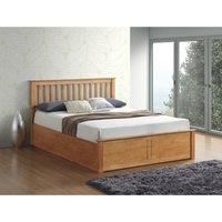 Malmo Oak Wooden Ottoman Storage Bed Kingsize