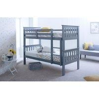 Carra Grey Bunk Bed and Spring Mattresses