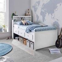 Bedmaster Veera White Guest Bed No Trundle With Memory Foam Mattress