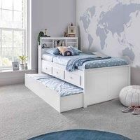 Bedmaster Veera White Guest Bed With Spring Mattress