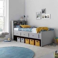 Bedmaster Veera Grey Guest Bed No Trundle With Orthopaedic Mattress