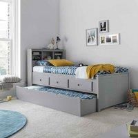 Bedmaster Veera Grey Guest Bed With Spring Mattress