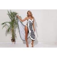 Women'S Butterfly Beach Cover-Up Wrap Dress In 5 Sizes And 4 Colours - White