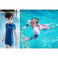 Children'S Swimwear With Armbands - Black