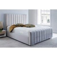 Milan Bed Frame Cream Plush Velvet & Mattress Options!