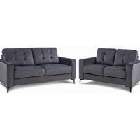 London Grey Velvet Sofa Range - 3 Options