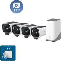 eufyCam S3 Pro 4-Cam Kit + 1 TB Hard Drive + Random eufy Merch£eufy live£ white