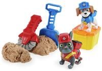 Rubble & Crew, Charger and Wheeler Action Figures Set, with 85.05g of Kinetic Build-It Sand and 2 Handheld Building Toys, Kids’ Toys for ages 3 and up