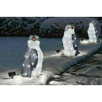 Set Of 3 Led Christmas Penguin Decor In 2 Sizes And 2 Options