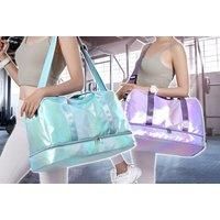 Stylish Holographic Gym Bag In 6 Colour Options - Purple